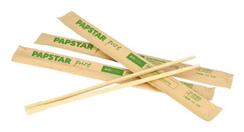 Papstar Bambus-Essstäbchen, 23 cm – natur – 50 Paar