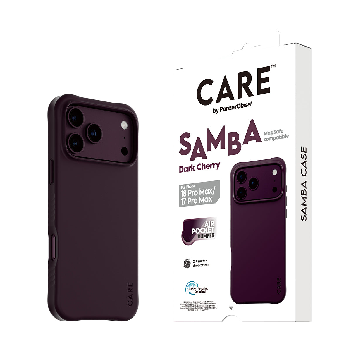 PanzerGlass CARE Samba Backcover – für Apple iPhone 18 Pro Max/17 Pro Max, MagSafe, TPU, Transparent