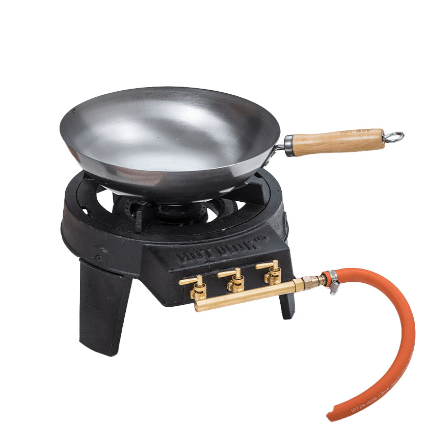 Hot Wok Fonduepfanne HW3731 – Ø 35 cm, Karbonstahl, Teflonbeschichtet, Schwarz