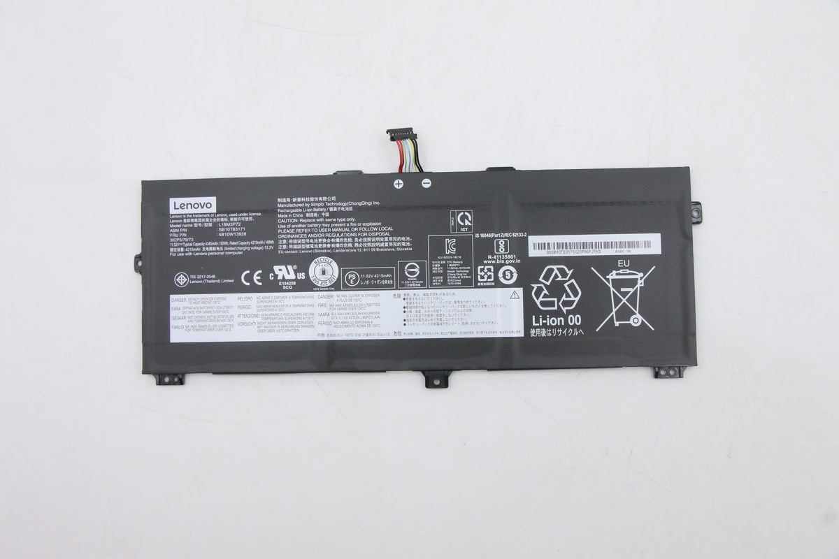 Lenovo Notebook-Akku – für Lenovo Notebooks – 50 Wh, 11,52 V (3 Zellen) – Schwarz