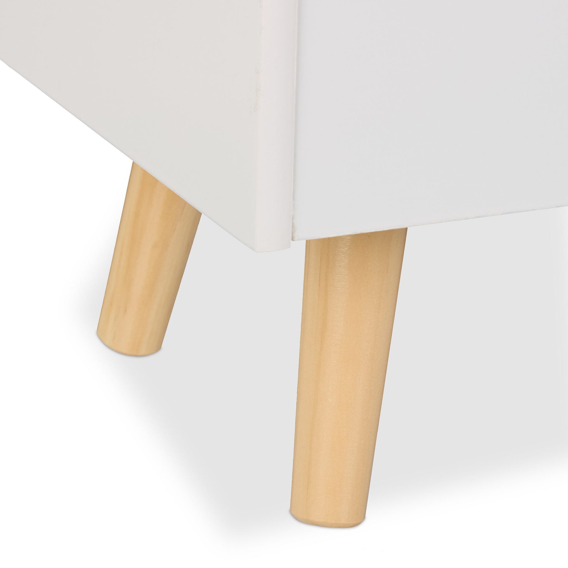 Relaxdays Spielzeugtruhe – MDF/Kiefer – Weiss/Hellbraun – 580 × 450 × 280 mm