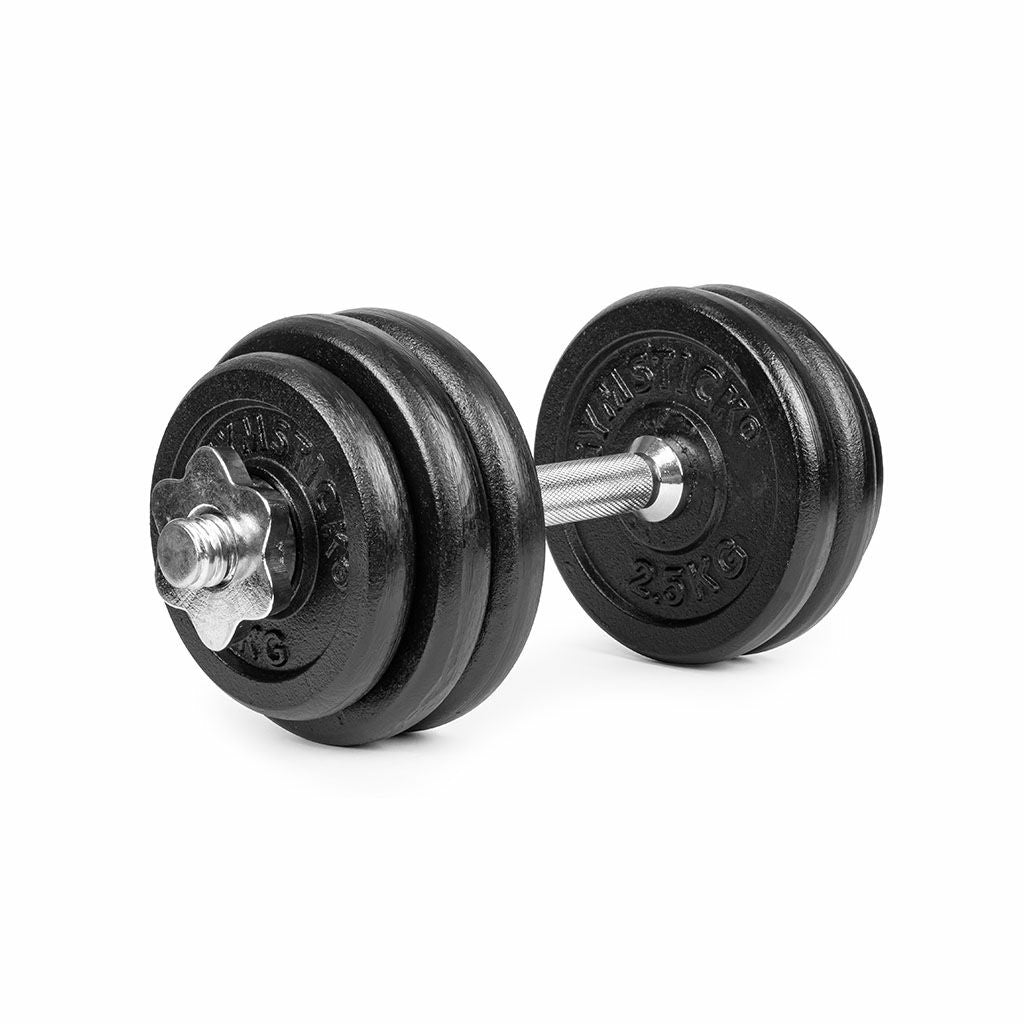 Gymstick Kurzhantel-Set 61070-15, 15 kg, Schwarz, Stahl/Eisen