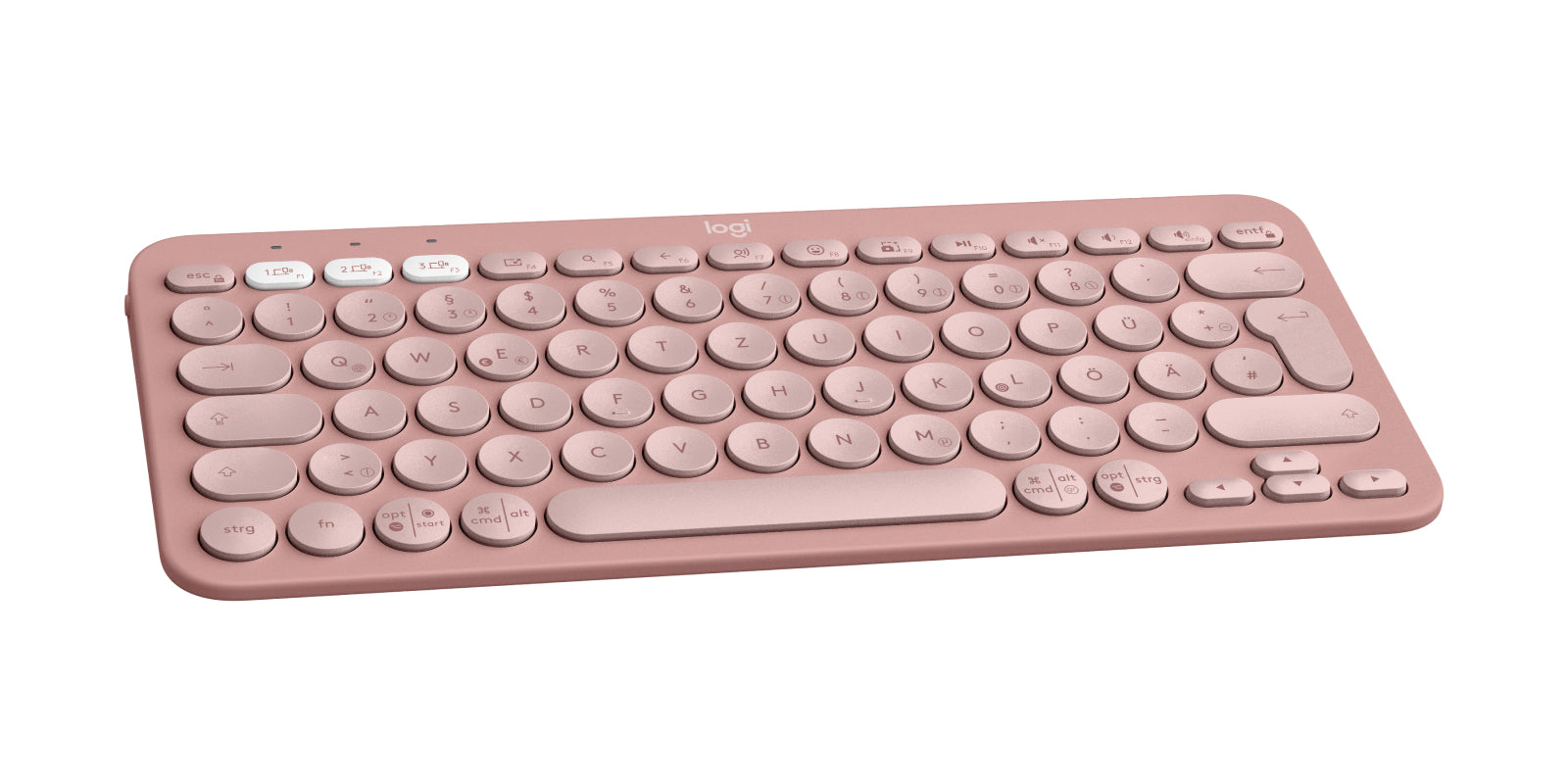 Logitech Pebble Keys 2 K380s – Mini Tastatur – Schere – Bluetooth & 2,4 GHz (Logi Bolt) – QWERTZ (DE)