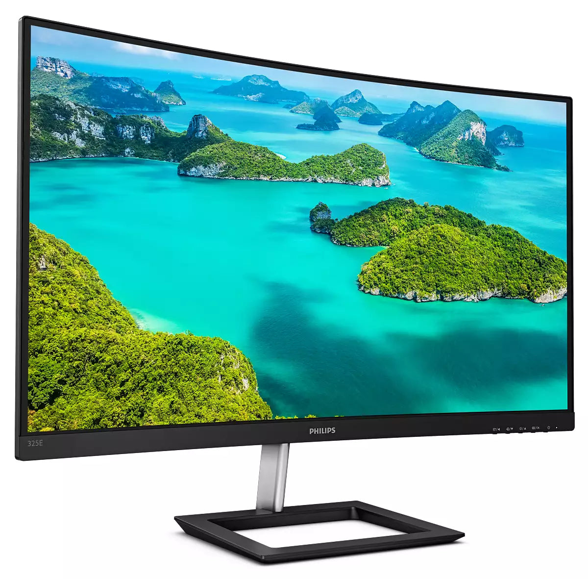 Philips 325E1C – Monitor, 31,5", VA, 75 Hz, 250 cd/m², Gebogen, Adaptive Sync, VESA 100 × 100, Schwarz
