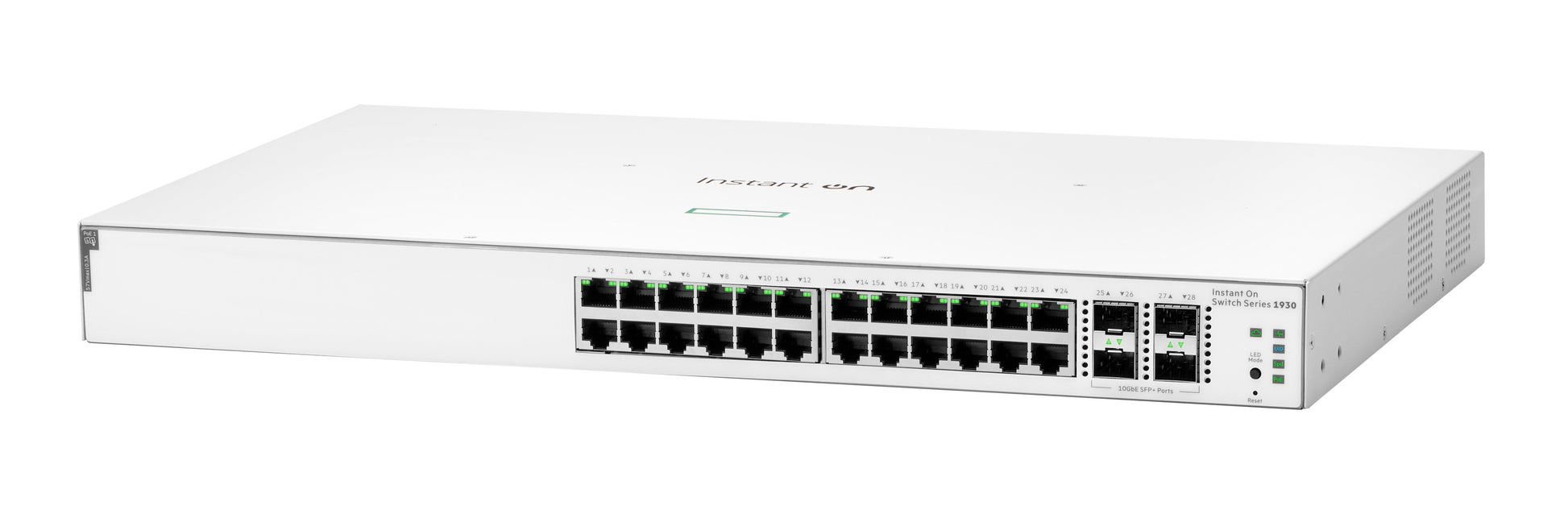 HPE Aruba 1930 JL683B – Managed Switch – 24×GbE, 4×10G SFP+, L2+/L3, PoE+ 195 W, 1U