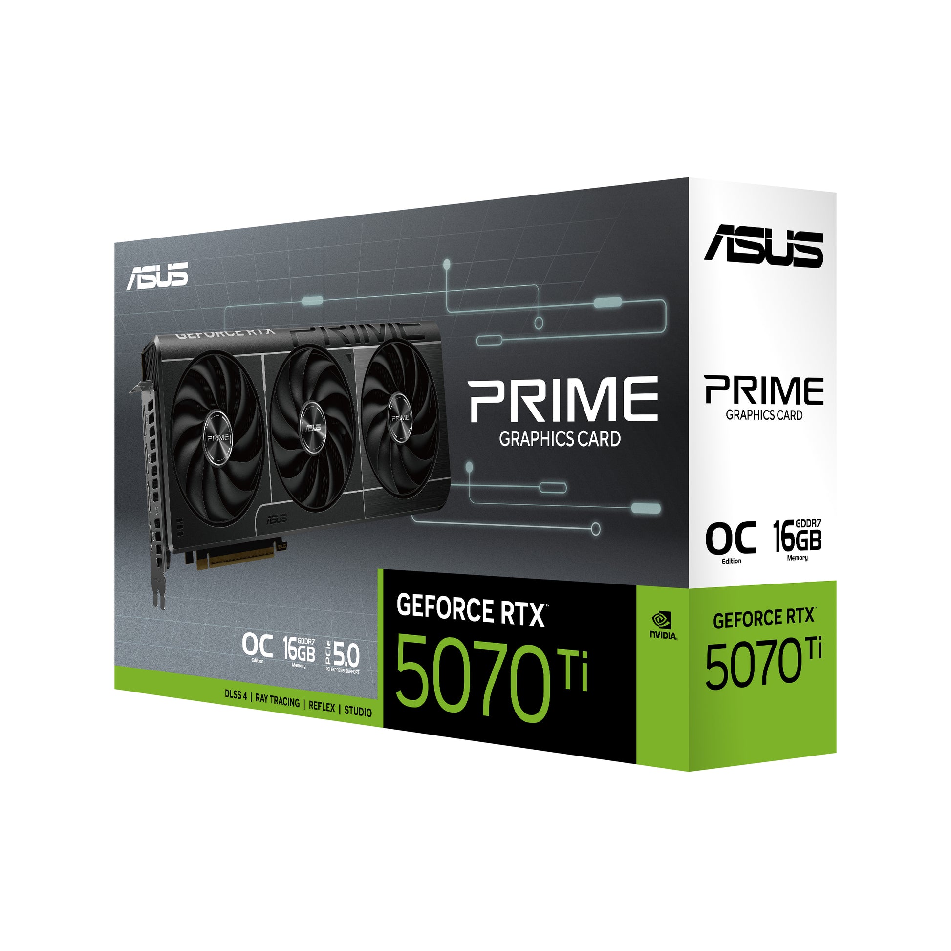 ASUS PRIME-RTX5070TI-O16G – PCIe Grafikkarte – 3×DP, 1×HDMI, PCIe 5.0, 1×16-Pin
