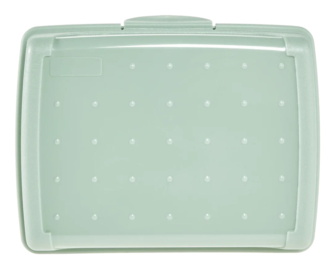 keeeper Click-Box midi Aufbewahrungsbox 1 l – Polypropylen (PP) – transparent/grün – 130 × 70 × 170 mm