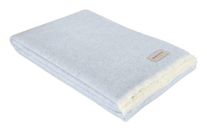 Eskimo Venezia Merinowolldecke – Hellblau – 130 × 200 cm