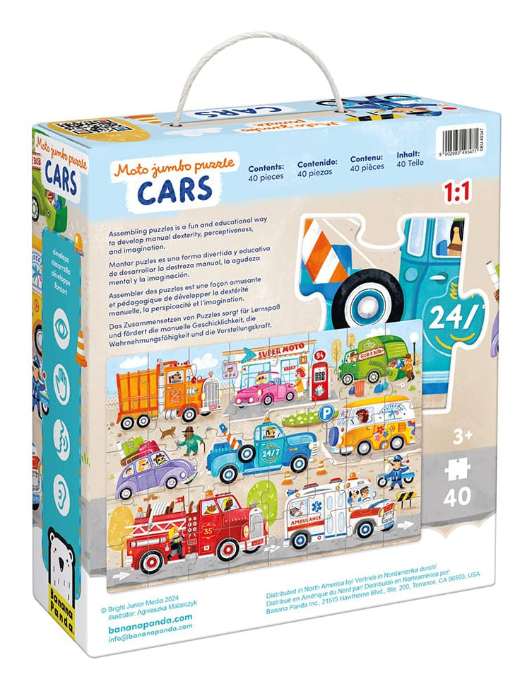 Banana Panda Puzzle Cars – 40 Teile – 25 × 21,5 cm – ab 3 Jahren