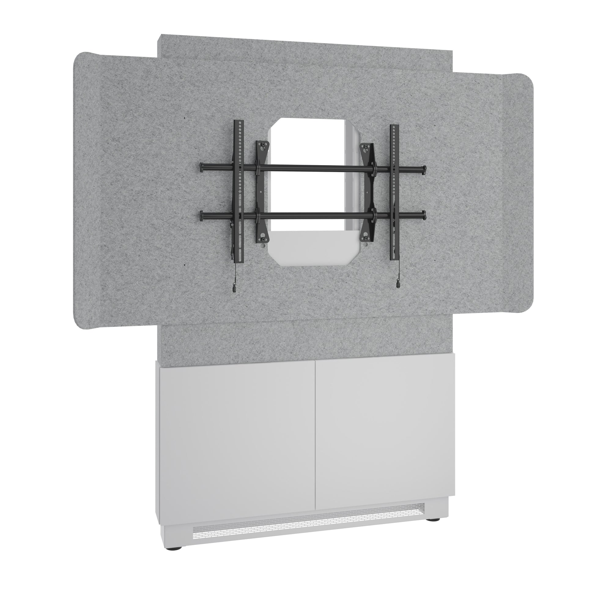 Middle Atlantic Digital Signage Stand – Boden-zu-Wand, Tragkraft 68 kg – Grau/Silber/Weiss – FM-DS-4875FW-BD8W