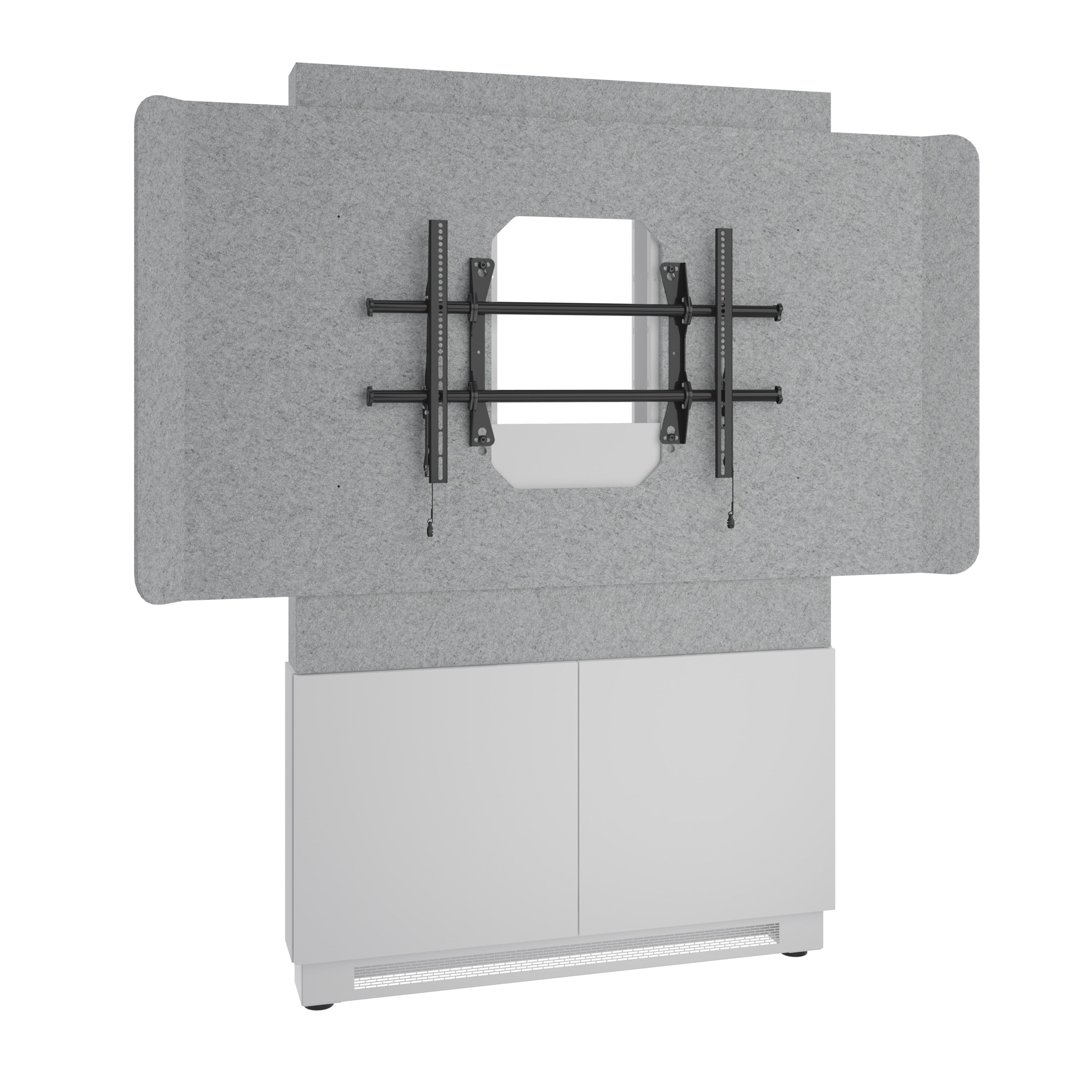 Middle Atlantic Digital Signage Stand – Boden-zu-Wand, Tragkraft 68 kg – Grau/Silber/Weiss – FM-DS-4875FW-BD8W
