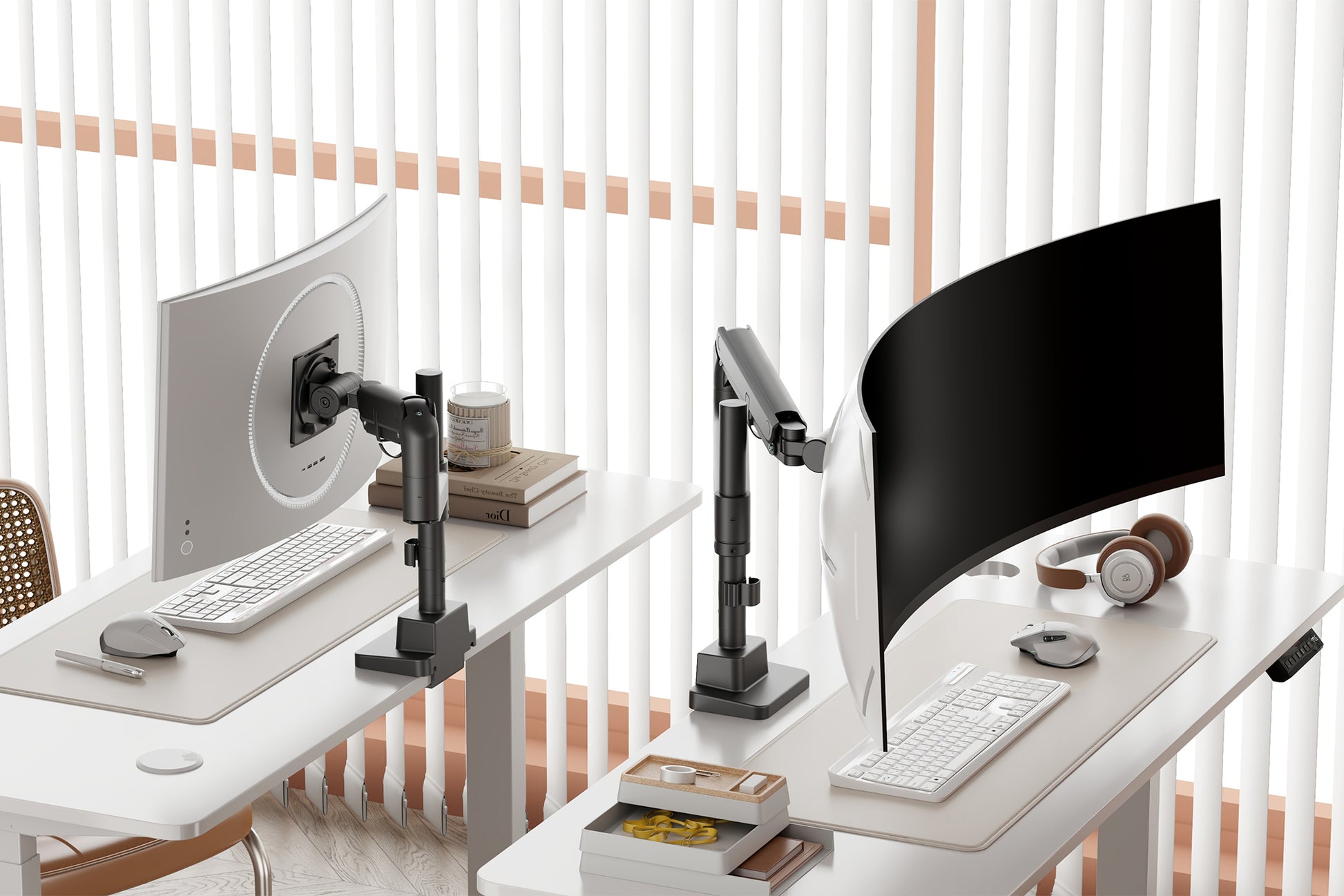 Digitus Monitorarm Tischhalterung – 1 Monitor – bis 57" – VESA 75×75/100×100 mm – bis 27 kg/Monitor