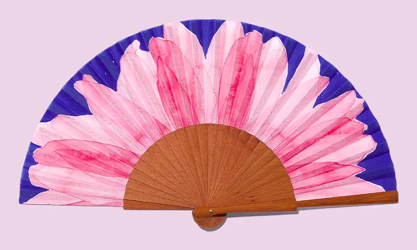 A FAN OF Handfächer – faltbar – 22,9 cm – rosa – Papier/Holz – Pink Power – 1 Stk.