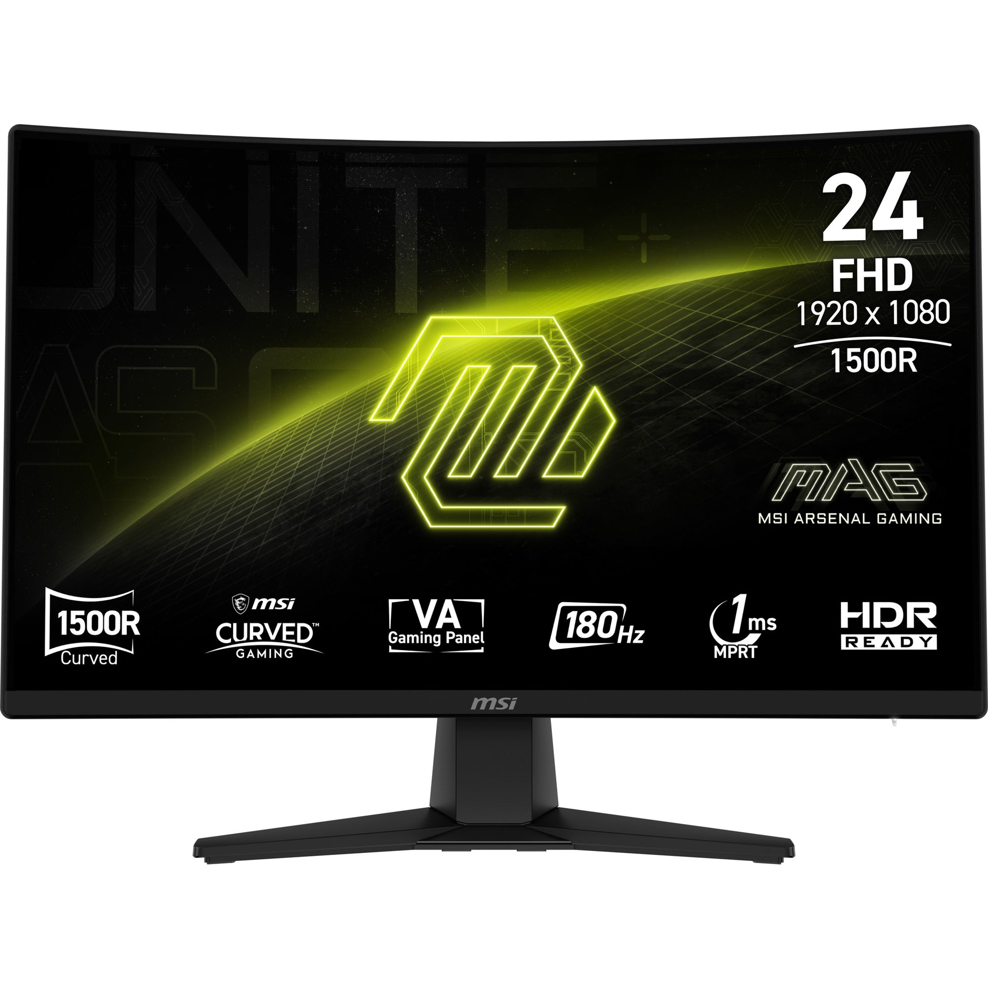 MSI MAG 242C – 23,6" Curved, 1920 × 1080 (Full HD), VA, 180 Hz