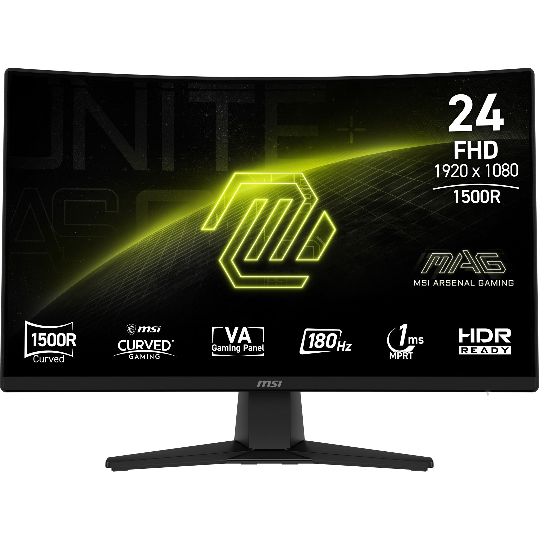 MSI MAG 242C – 23,6" Curved, 1920 × 1080 (Full HD), VA, 180 Hz