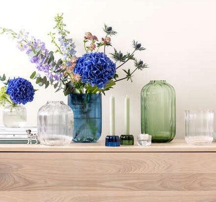 Villeroy & Boch Fleur Vase – Ø 16 × 22,5 cm, 3'500 ml – Glas, Blau