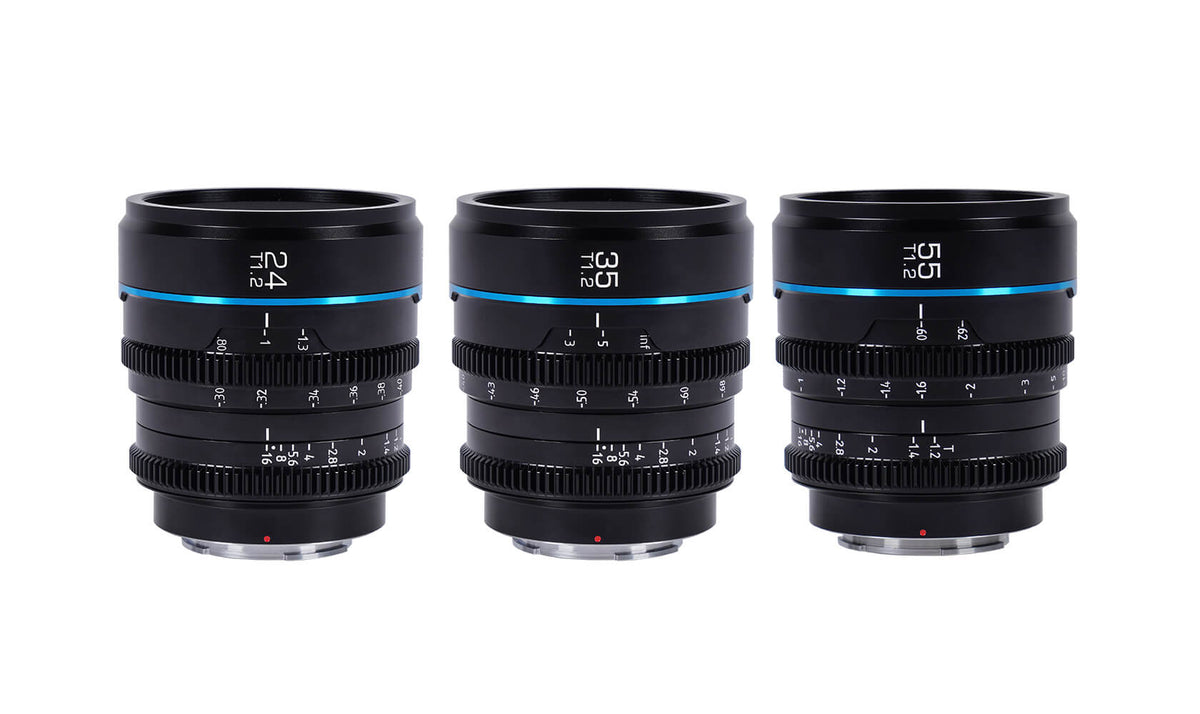 Sirui MS-3SEB Nightwalker Objektiv – 24, 35, 55 mm T1.2 – für Fujifilm X-Mount