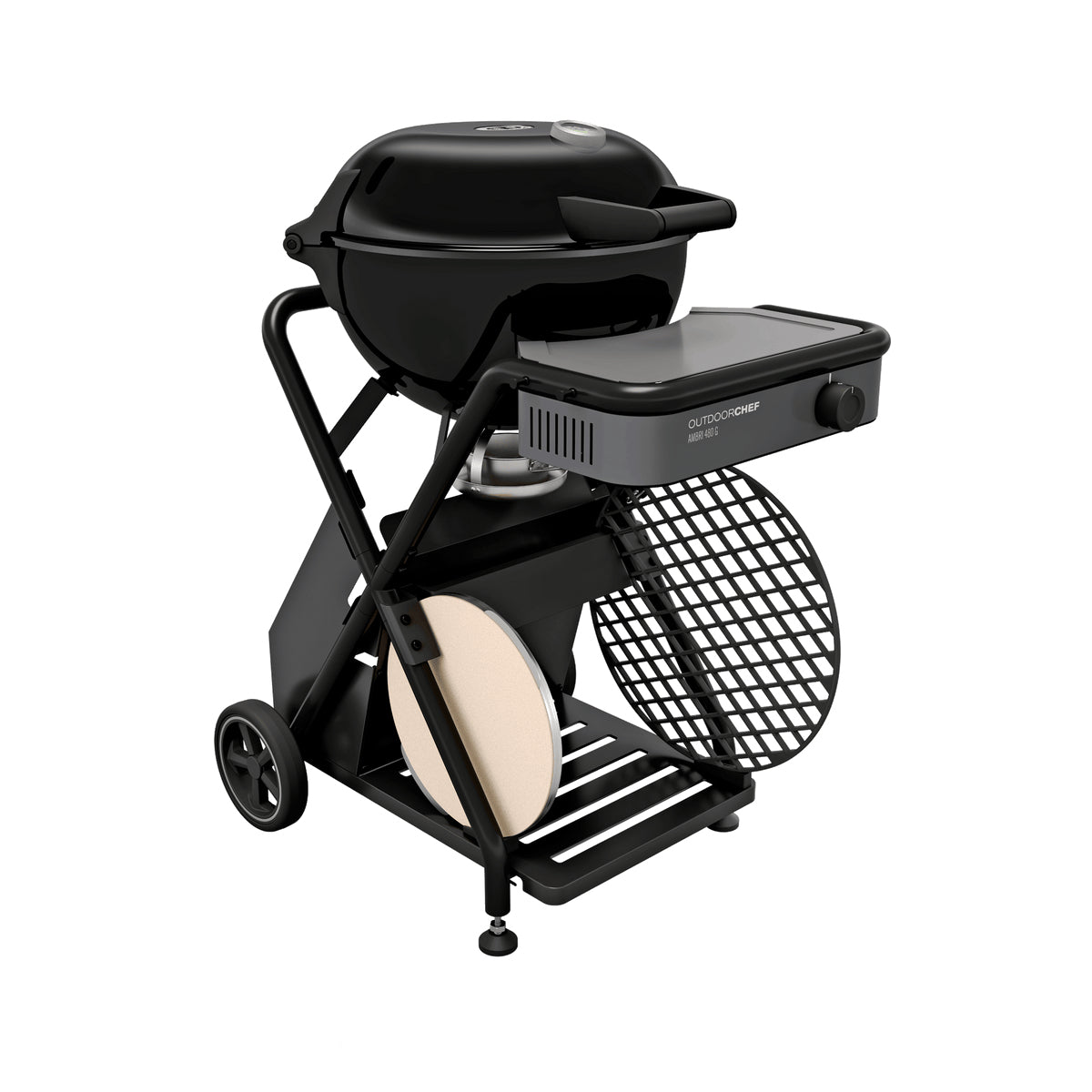 OUTDOORCHEF Kamado-Gasgrill Ambri 480 G Evo – Ø 48 cm, 5,8 kW – schwarz