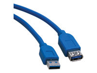 Tripp Lite USB-A Verlängerungskabel (Stecker auf Buchse) – USB 3.2 Gen 1 (5 Gbit/s) – 1,83 m – Blau
