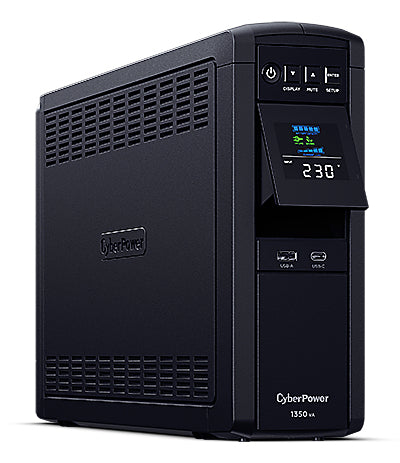 CyberPower CP1350EPFCLCD USV 1,35 kVA/810 W Line-Interaktiv – Tower – Typ F×6, Eingang IEC C14 – Schwarz