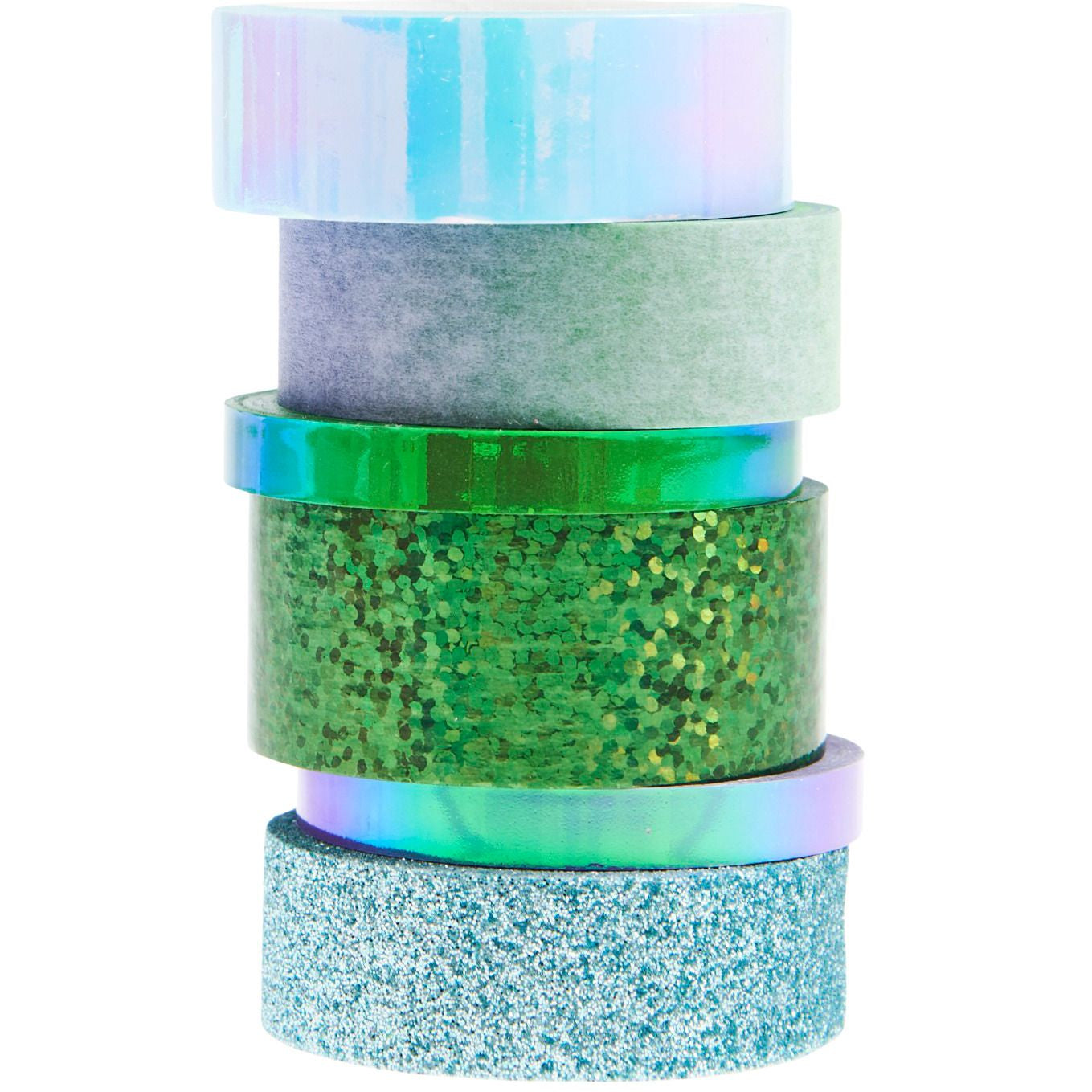 Rico Design Washi Tape Set – mehrfarbig, holografisch – 6 Rollen, Papier