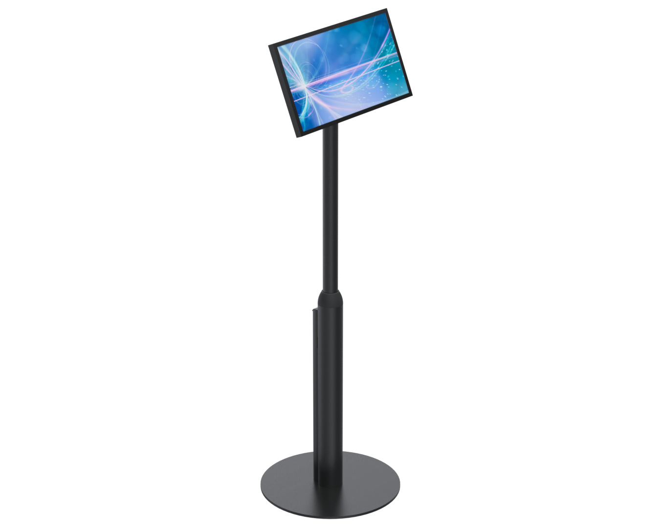 Ergonomic Solutions SpacePole – Verstellbarer Bodenständer, Weiss, für VESA 75/100