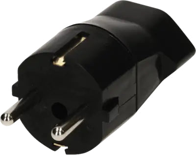 Max Hauri AG Reiseadapter – Schuko (Typ F) zu Typ 23 (T23) – geerdet – schwarz