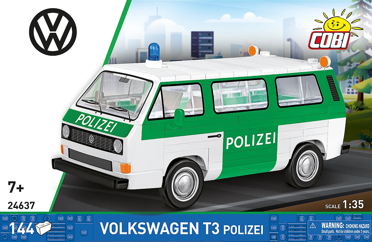 COBI VW T3 Bausatz – Polizei – ab 7 J. – Kunststoff, grün, weiss
