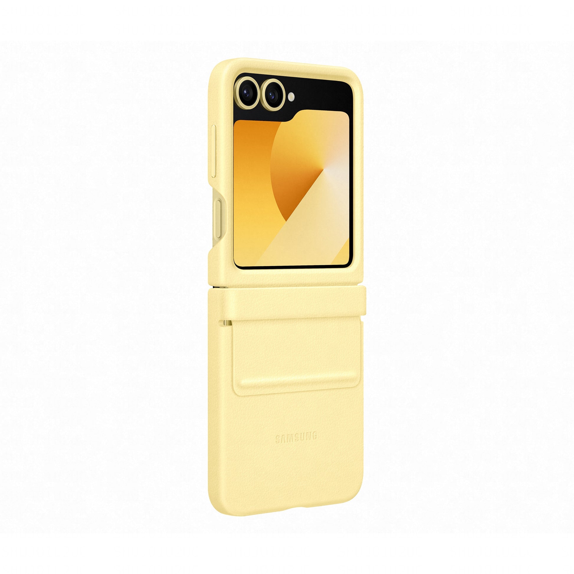 Samsung Backcover – für Samsung Galaxy Z Flip6 – gelb – Leder