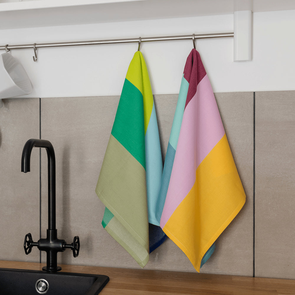 REMEMBER Geschirrtücher 2er-Set, 50 × 70 cm, Baumwolle, Mehrfarbig