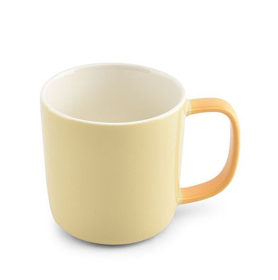ONA Kaffeebecher Mae – 370 ml, Ø 8,8 cm, Porzellan, Gelb, spülmaschinenfest, mikrowellengeeignet
