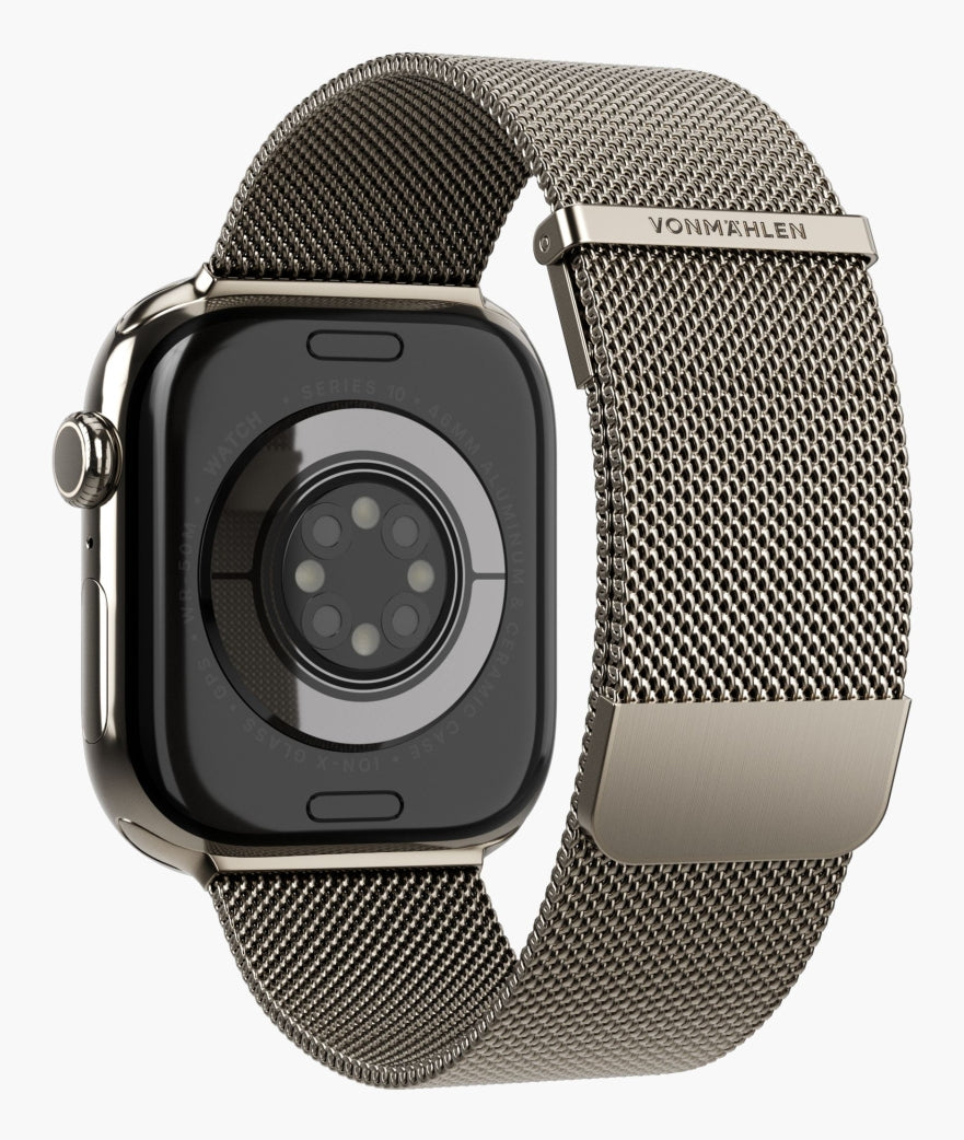 Vonmählen Milanese Loop 2 – Armband – für Apple Watch 40/41/42 mm, Desert Sand, Edelstahl