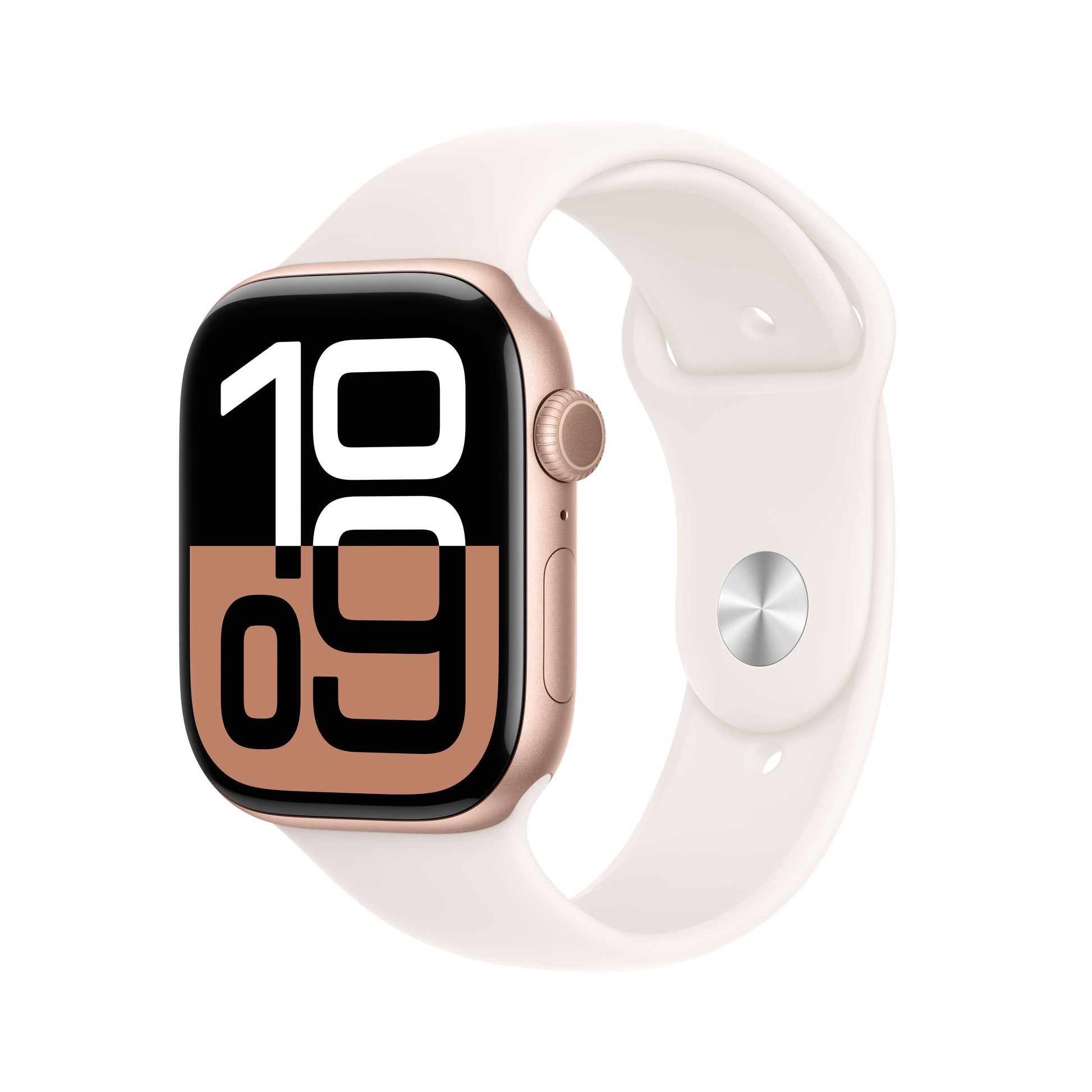 Apple Watch S10 – Smartwatch – 46 mm, LTE, AMOLED, 50 m, Roségold Aluminium, Light Blush, S/M, Sportarmband