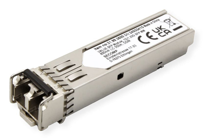 VALUE 21.99.3500 SFP-Transceiver – 1,25 Gbit/s, LC, 850 nm, 550 m, Hot-Swap, für Multi-Mode-Faser
