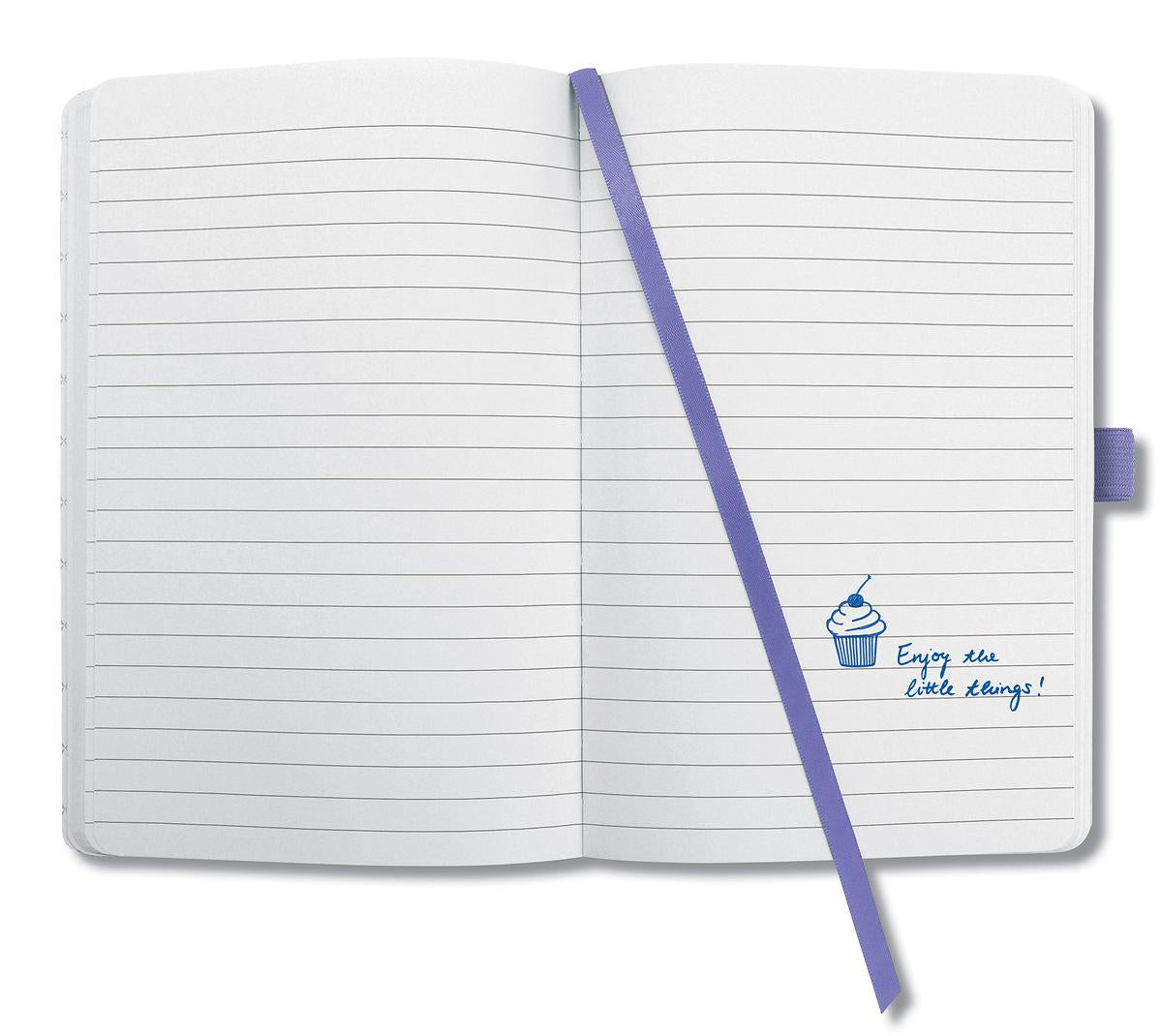Sigel Notizbuch, A5, liniert, Fadenheftung, 174 Seiten, perforiert, 80 g/m² – dunkellila