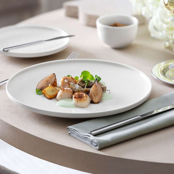 Villeroy & Boch Afina Brot- & Butterteller – Ø 17,1 cm, Porzellan, Weiss