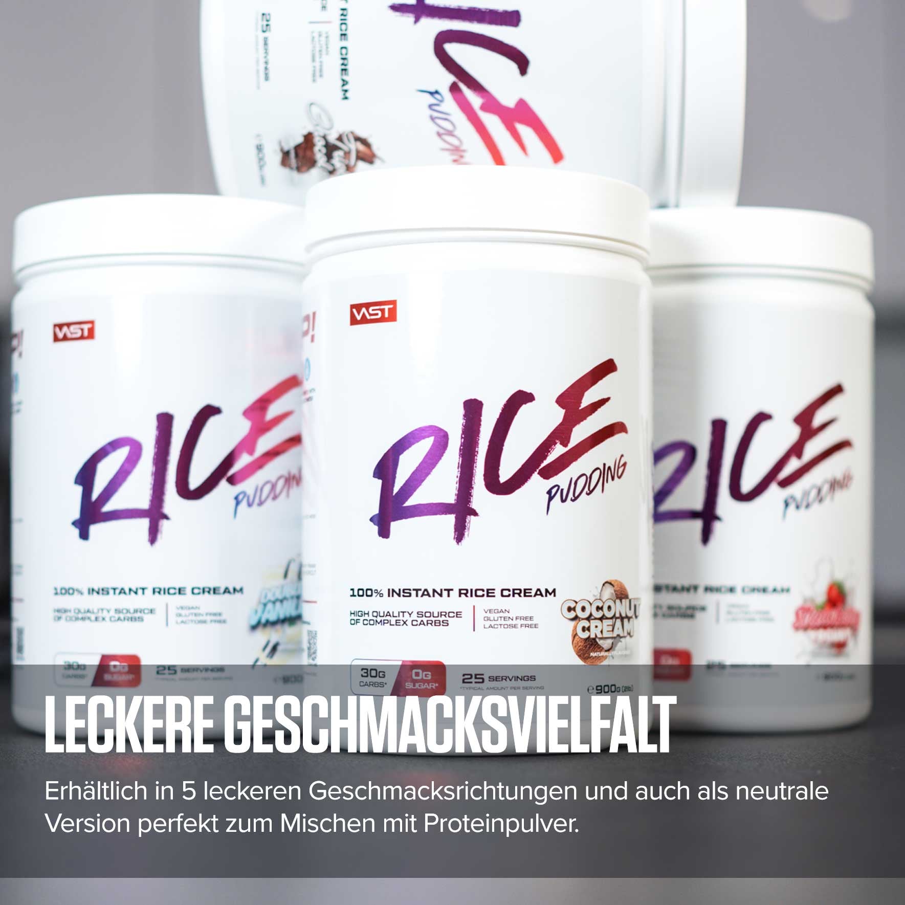 VAST Sports Instant Reismehl Puder – glutenfrei, vegan – 900 g