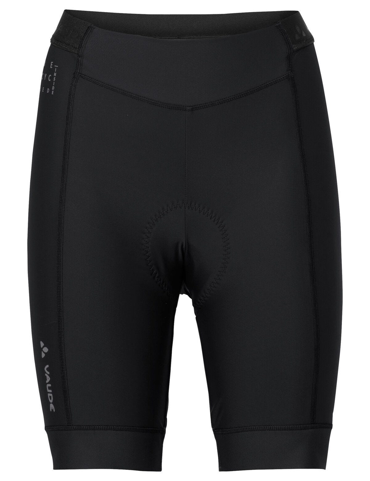 VAUDE Velohose Posta – Grösse 44 – Schwarz, 78% Polyamid (recycelt), 22% Elasthan, kurz