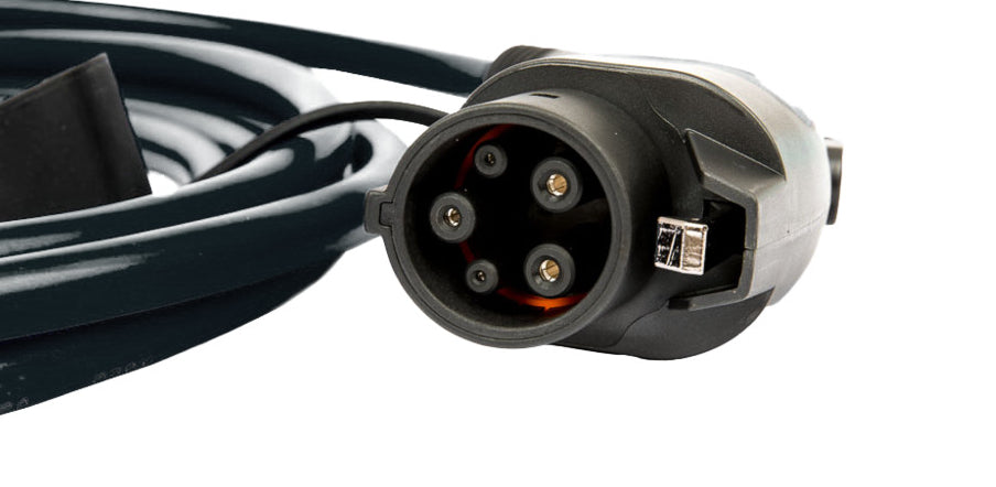 go-e Spezial Stromkabel – Typ 2–Typ 1, 5 m, 7,4 kW/32 A, 1-phasig, Schwarz