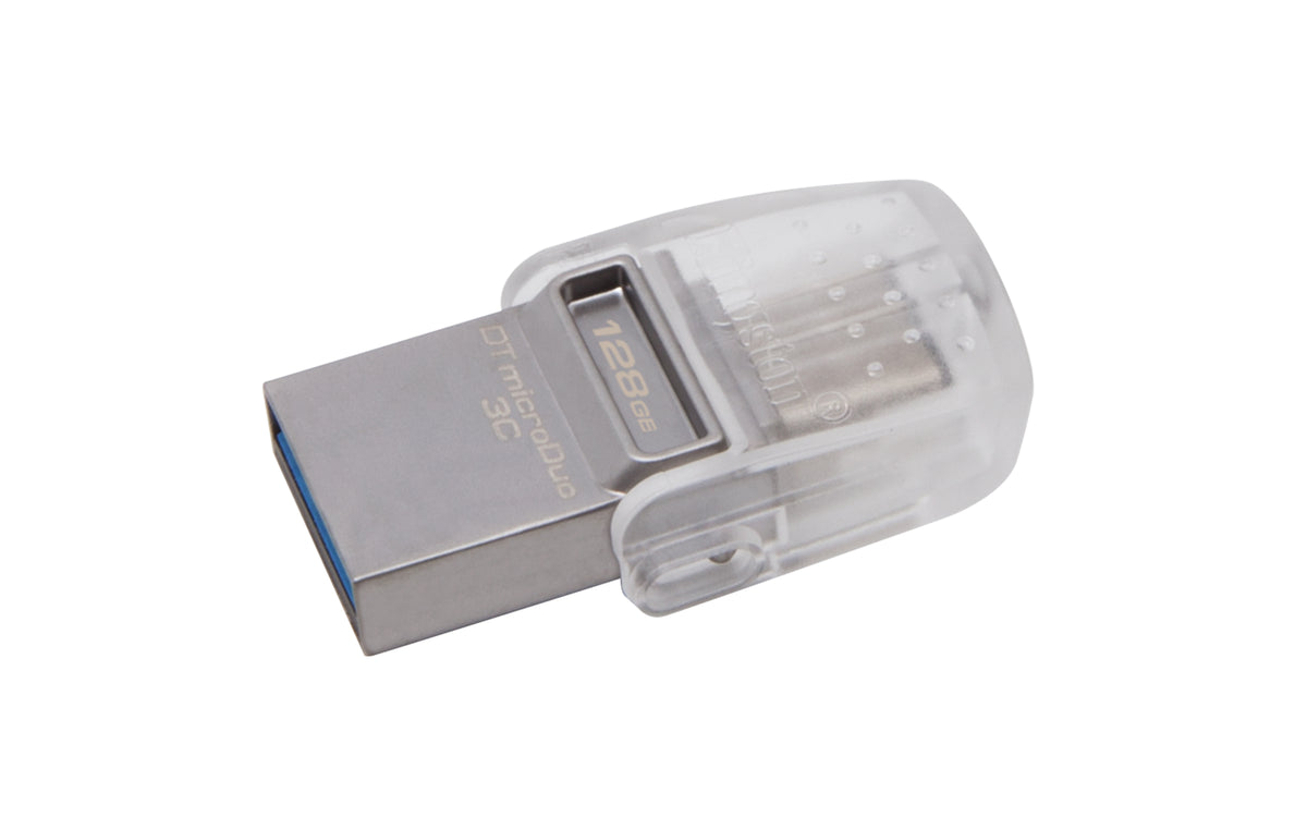Kingston Technology Kingston DataTraveler microDuo 3C 128 GB – USB Typ-A/Typ-C, USB 3.2 Gen 1 – für Windows, Mac, ChromeOS