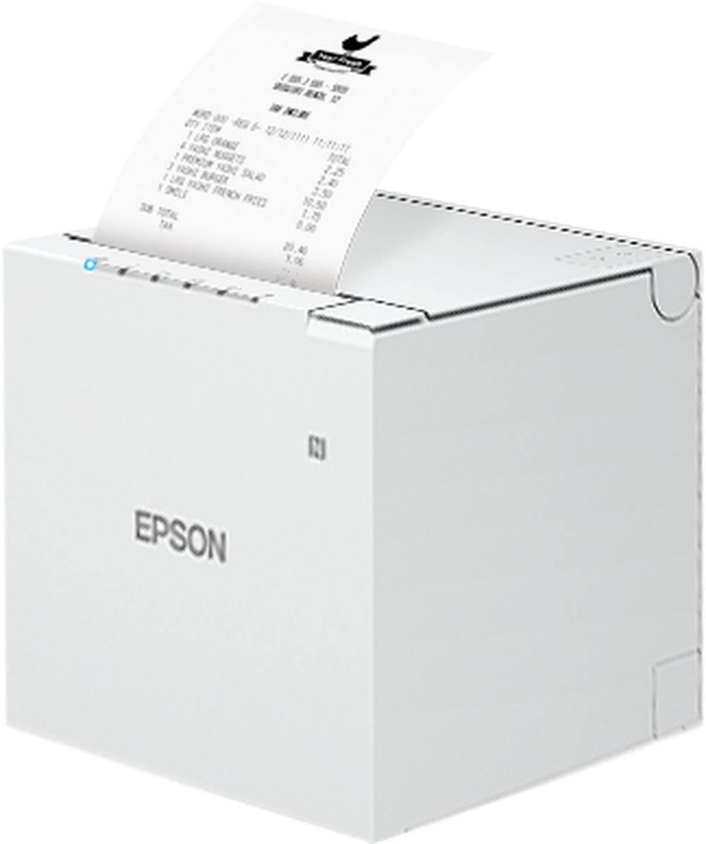 Epson TM-m30III (151A0) – POS-Drucker, Thermodirekt, USB/Bluetooth/WLAN, Weiss