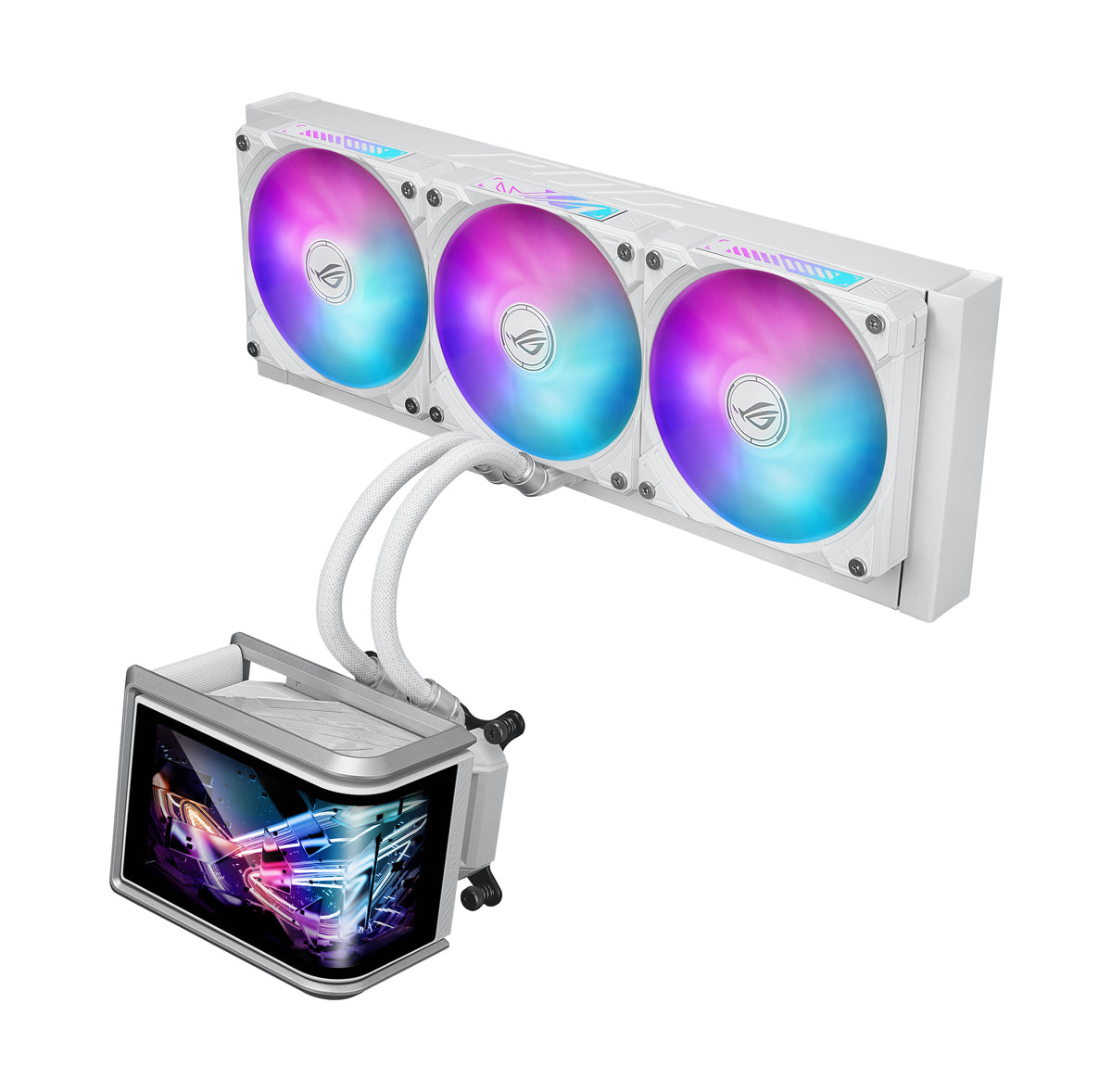 ASUS ROG RYUO IV SLC 360 – AIO-Kühler – 360 mm, 3×120 mm, AMOLED, für LGA 1700, LGA 1851, AM4 und andere