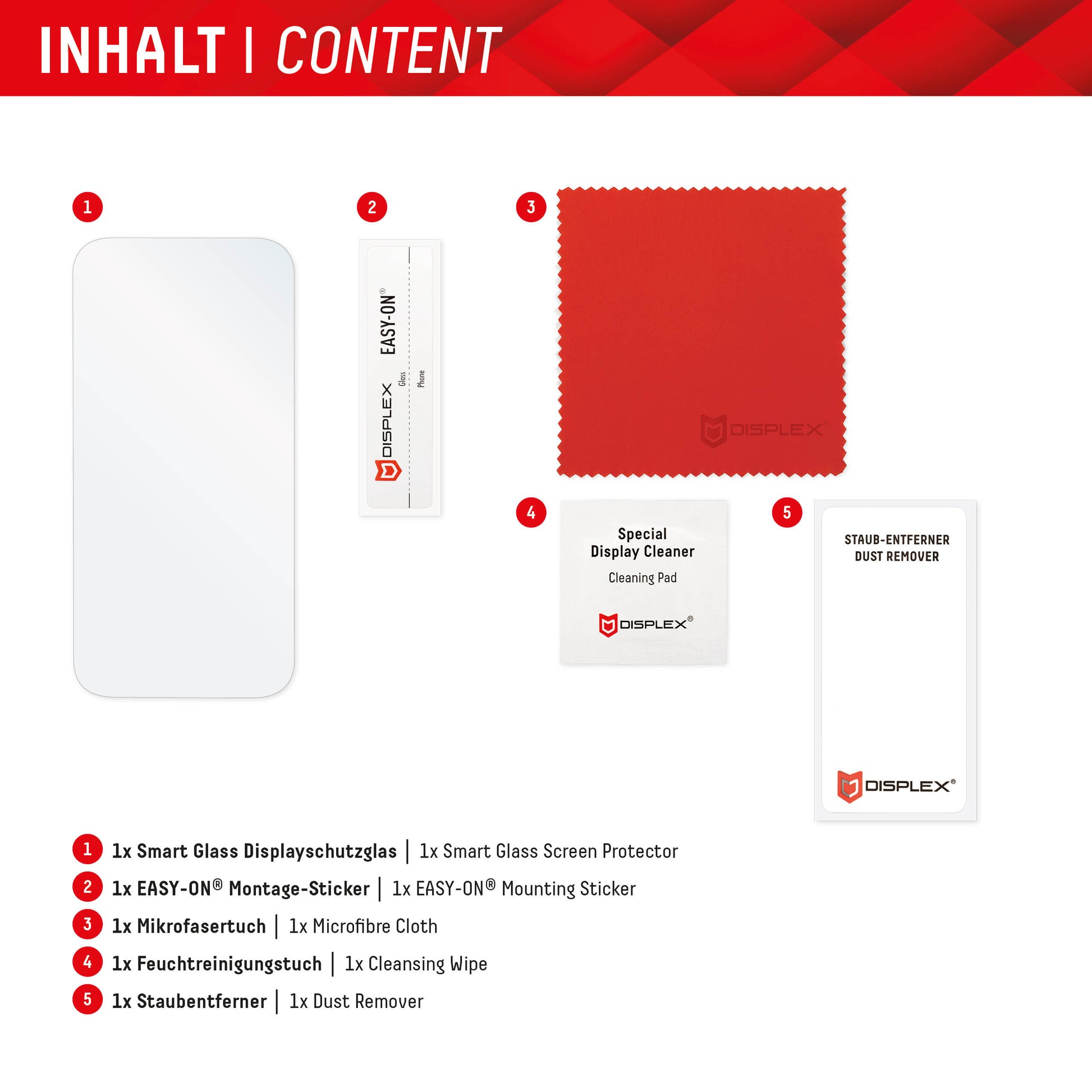 Displex Displayschutz (Panzerglas), 9H – für Galaxy A56 – mit Applikator