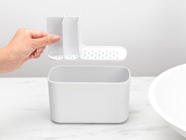 Brabantia Aufbewahrungsbox (Bad) ReNew – Kunststoff, 19,7×9,8×11 cm, Weiss