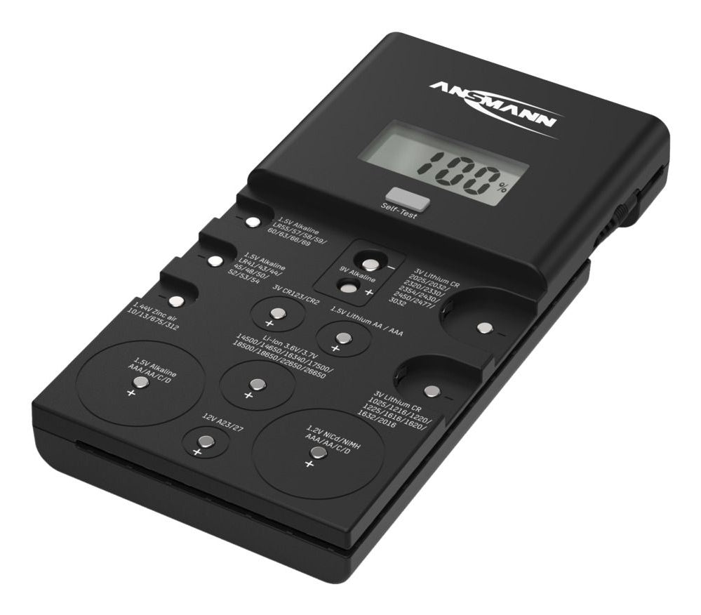 Ansmann Energy Check LCD – Batterietester – LCD, für AA/AAA/C/D/9 V/Knopfzellen