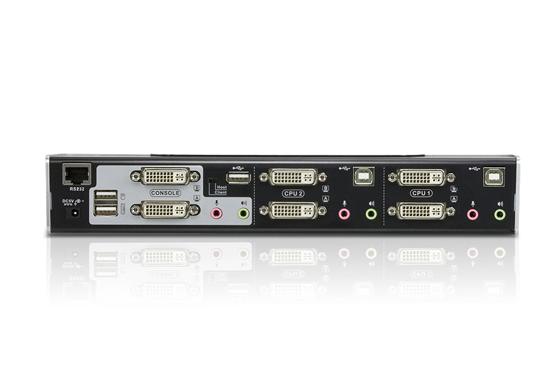 ATEN KVM-Switch 2×1, USB 2.0 Hub, Audio