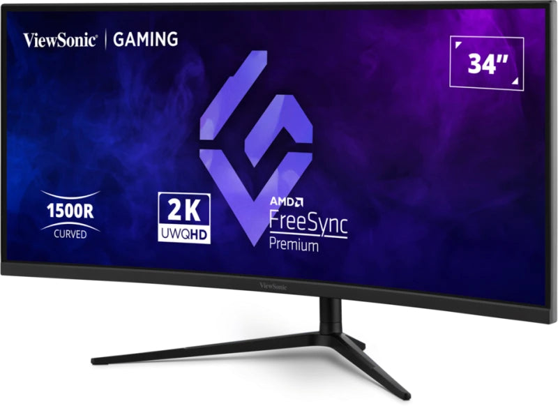 Viewsonic Monitor, 34", 3440 × 1440, VA, 180 Hz, Gebogen 1500R