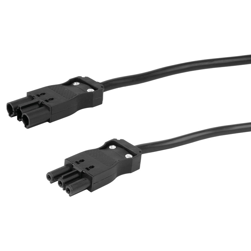 Steffen Verlängerungskabel, GST18I3–GST18I3, 2 m, IP20, 1,5 mm² – Schwarz