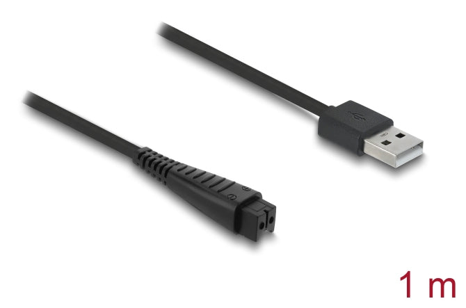 DeLOCK USB-Kabel – USB-A auf 2-polig – USB 2.0 (480 Mbit/s) – 1,5 m – für Panasonic ES-LV97 und mehr