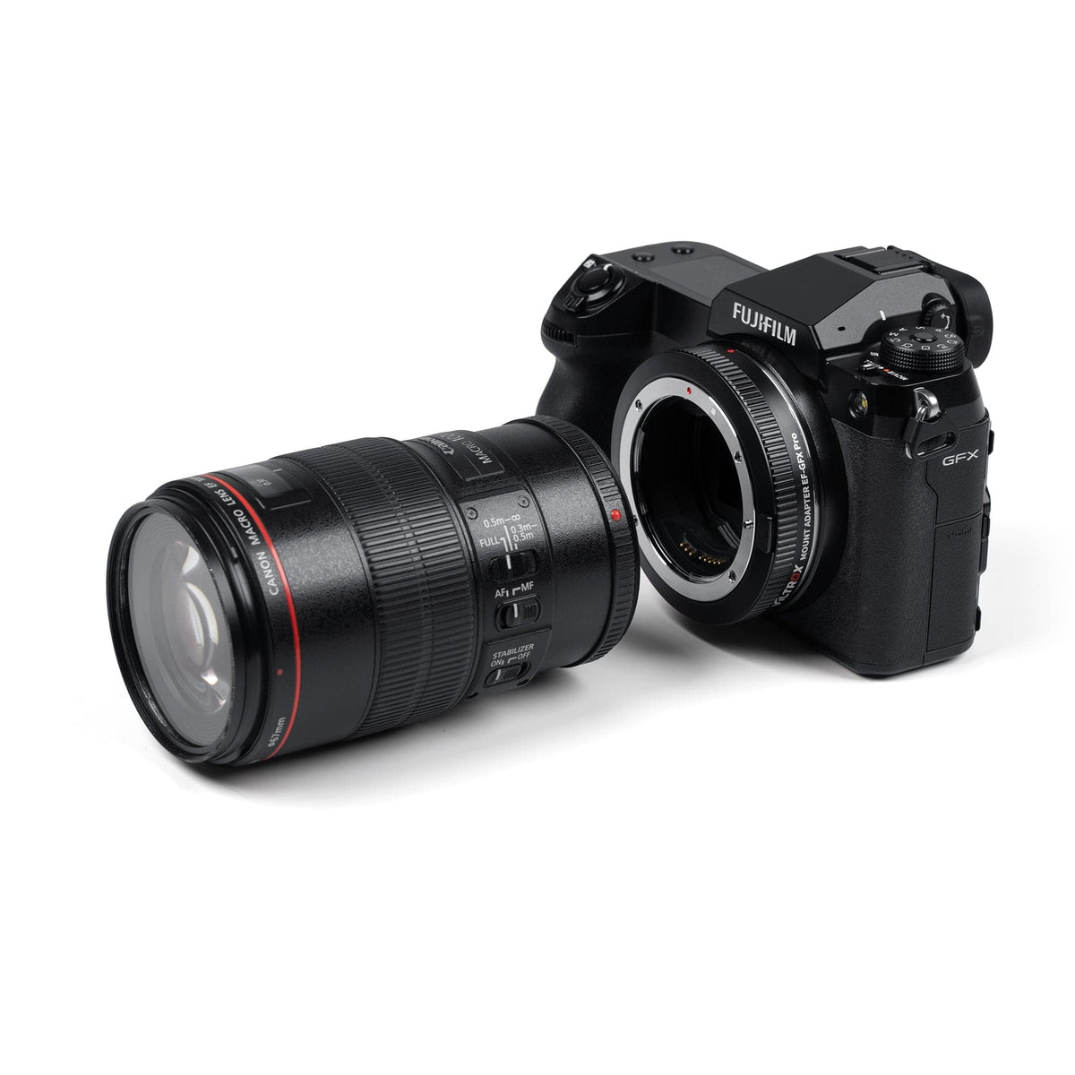 Viltrox EF-GFX PRO Objektiv-Adapter – Autofokus – für Fujifilm GFX (Canon EF/EF-S Objektive) – Schwarz/Silber
